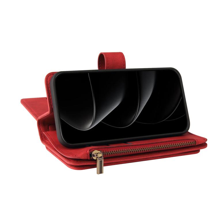 Skin Feel Multi Card Slots Zipper Wallet Leather Phone Case, For iPhone 17 Pro Max, For iPhone 17 Pro, For iPhone 17, For iPhone 17 Air, iPhone 16e, For iPhone 16 Pro Max