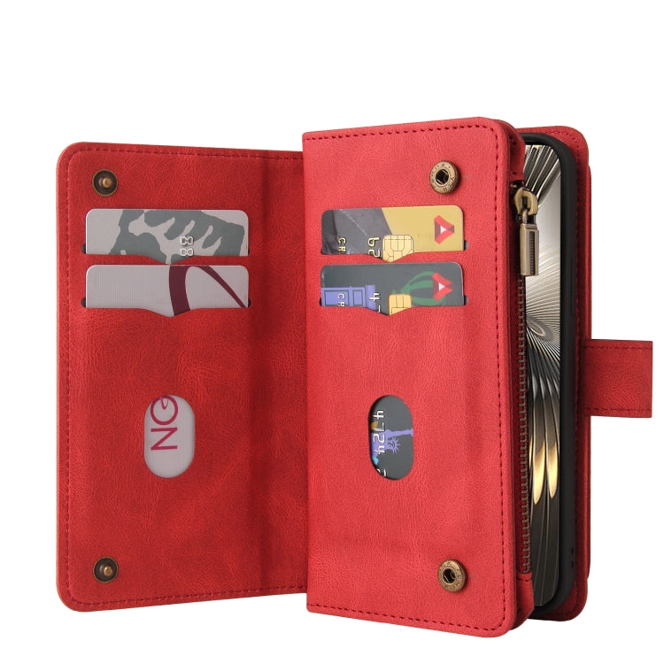 Skin Feel Multi Card Slots Zipper Wallet Leather Phone Case, For Xiaomi Poco F6, For Xiaomi Poco F6 Pro