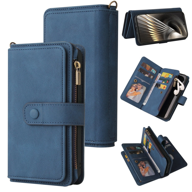 Skin Feel Multi Card Slots Zipper Wallet Leather Phone Case