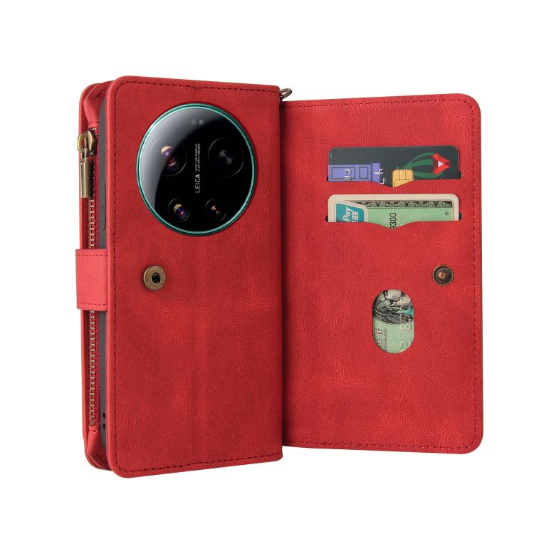 Skin Feel Multi Card Slots Zipper Wallet Leather Phone Case, For Xiaomi 17 Ultra, For Xiaomi 14T Pro, For Xiaomi 14T, For Xiaomi Poco F6, For Xiaomi Poco F6 Pro