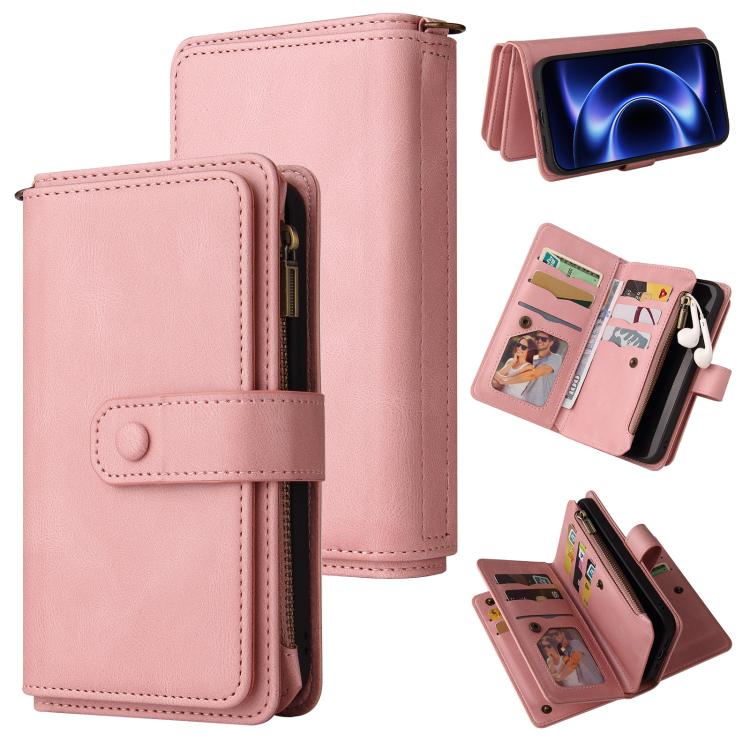 Skin Feel Multi Card Slots Zipper Wallet Leather Phone Case, For Xiaomi 17 Ultra, For Xiaomi 14T Pro, For Xiaomi 14T, For Xiaomi Poco F6, For Xiaomi Poco F6 Pro