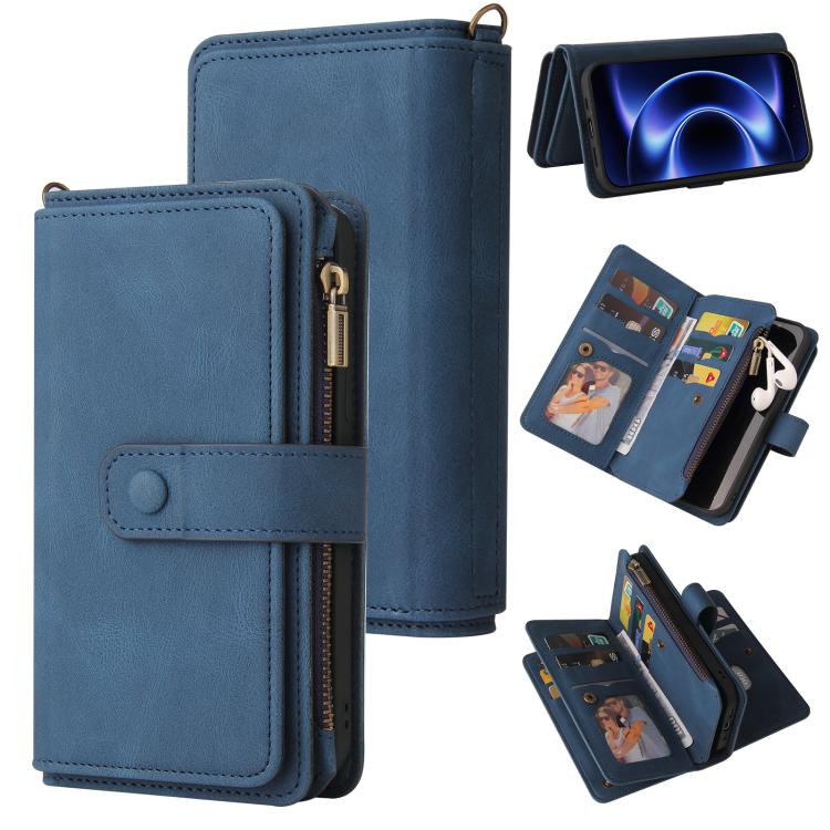 Skin Feel Multi Card Slots Zipper Wallet Leather Phone Case, For Xiaomi 17 Ultra, For Xiaomi 14T Pro, For Xiaomi 14T, For Xiaomi Poco F6, For Xiaomi Poco F6 Pro