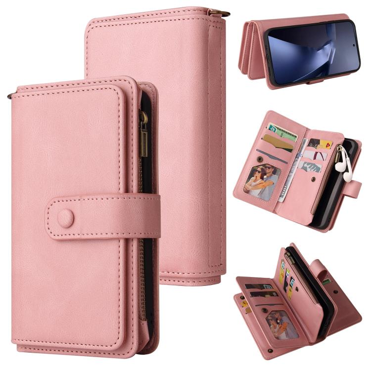 Skin Feel Multi Card Slots Zipper Wallet Leather Phone Case, For Xiaomi Poco C95 Pro, For Xiaomi 17 Max 5G, For Xiaomi 17T Pro 5G Global, For Xiaomi 17T 5G Global, For Xiaomi 17 Ultra, For Xiaomi 14T Pro