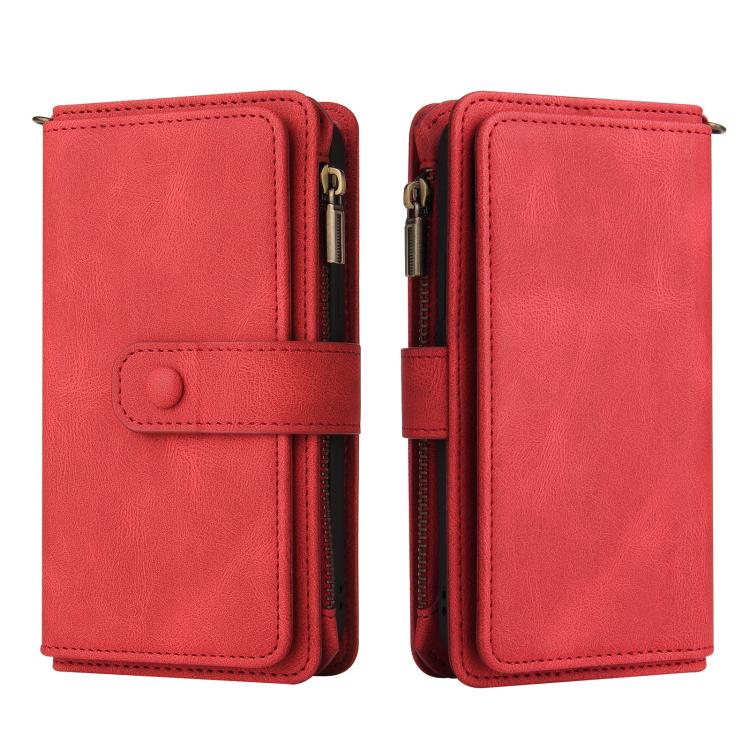 Skin Feel Multi Card Slots Zipper Wallet Leather Phone Case, For Xiaomi Poco C95 Pro, For Xiaomi 17 Max 5G, For Xiaomi 17T Pro 5G Global, For Xiaomi 17T 5G Global, For Xiaomi 17 Ultra, For Xiaomi 14T Pro