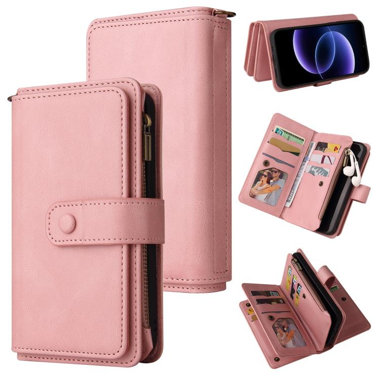 Skin Feel Multi Card Slots Zipper Wallet Leather Phone Case, For Xiaomi Poco C95 Pro, For Xiaomi 17 Max 5G, For Xiaomi 17T Pro 5G Global, For Xiaomi 17T 5G Global, For Xiaomi 17 Ultra, For Xiaomi 14T Pro