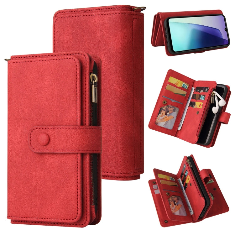 Skin Feel Multi Card Slots Zipper Wallet Leather Phone Case, For Redmi Note 14 Pro / 14 Pro+ 5G, For Redmi 14C 4G Global, For Redmi 13 4G Global, For Redmi K70