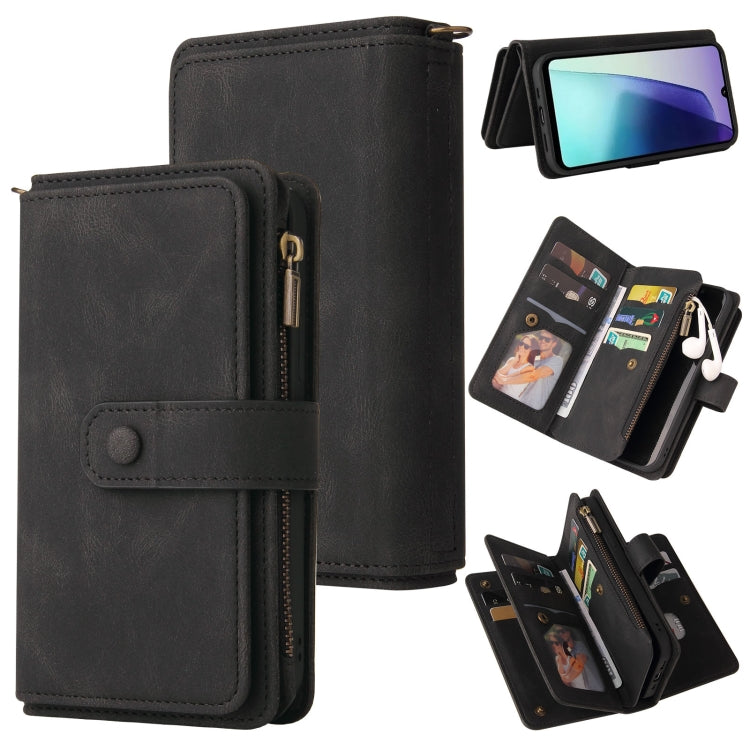 Skin Feel Multi Card Slots Zipper Wallet Leather Phone Case, For Redmi Note 14 Pro / 14 Pro+ 5G, For Redmi 14C 4G Global, For Redmi 13 4G Global, For Redmi K70