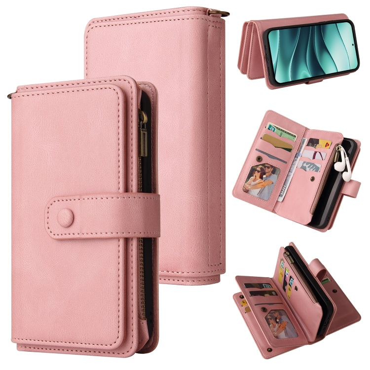 Skin Feel Multi Card Slots Zipper Wallet Leather Phone Case