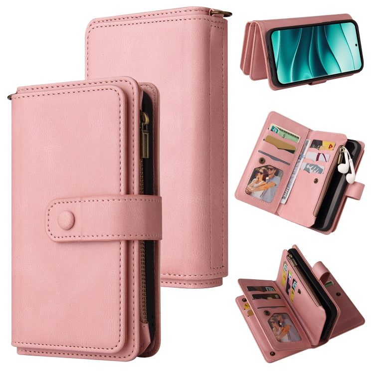 Skin Feel Multi Card Slots Zipper Wallet Leather Phone Case, For Redmi Turbo 5 Max / Poco X8 Pro Max 5G, For Redmi Turbo 5 / Poco X8 Pro 5G, For Redmi Note 14 5G, For Redmi Note 14 Pro / 14 Pro+ 5G, For Redmi 14C 4G Global, For Redmi 13 4G Global