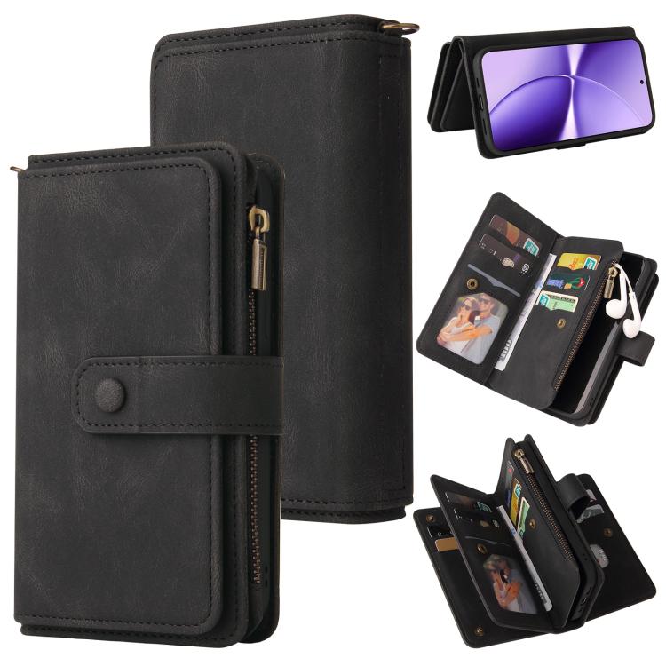 Skin Feel Multi Card Slots Zipper Wallet Leather Phone Case, For Redmi Turbo 5 Max / Poco X8 Pro Max 5G, For Redmi Turbo 5 / Poco X8 Pro 5G, For Redmi Note 14 5G, For Redmi Note 14 Pro / 14 Pro+ 5G, For Redmi 14C 4G Global, For Redmi 13 4G Global