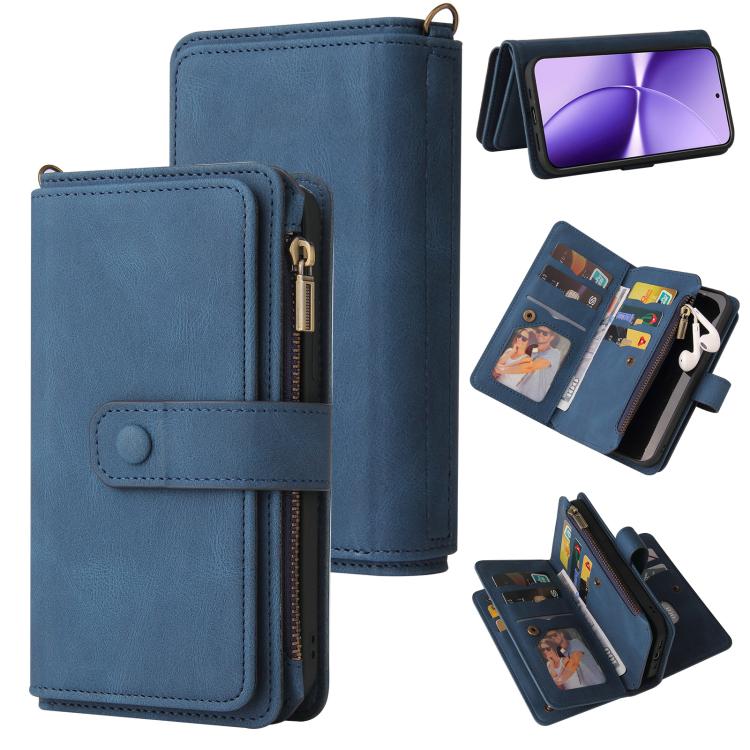 Skin Feel Multi Card Slots Zipper Wallet Leather Phone Case, For Redmi Note 17 5G/4G Global 169.7mm, For Redmi Note 17 Pro+ 5G Global 163.4mm, For Redmi 17 5G / 4G Global 170mm, For Redmi Turbo 5 Max / Poco X8 Pro Max 5G                                ...