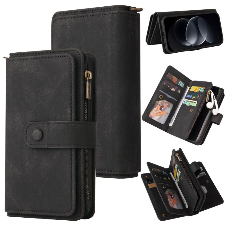 Skin Feel Multi Card Slots Zipper Wallet Leather Phone Case, For Redmi Note 17 5G/4G Global 169.7mm, For Redmi 17C 5G, For Redmi Note 17 Pro+ 5G Global 163.4mm, For Redmi K100 Pro Max/Poco F9 Ultra 5G, For Redmi 17 5G / 4G Global 170mm                 ...