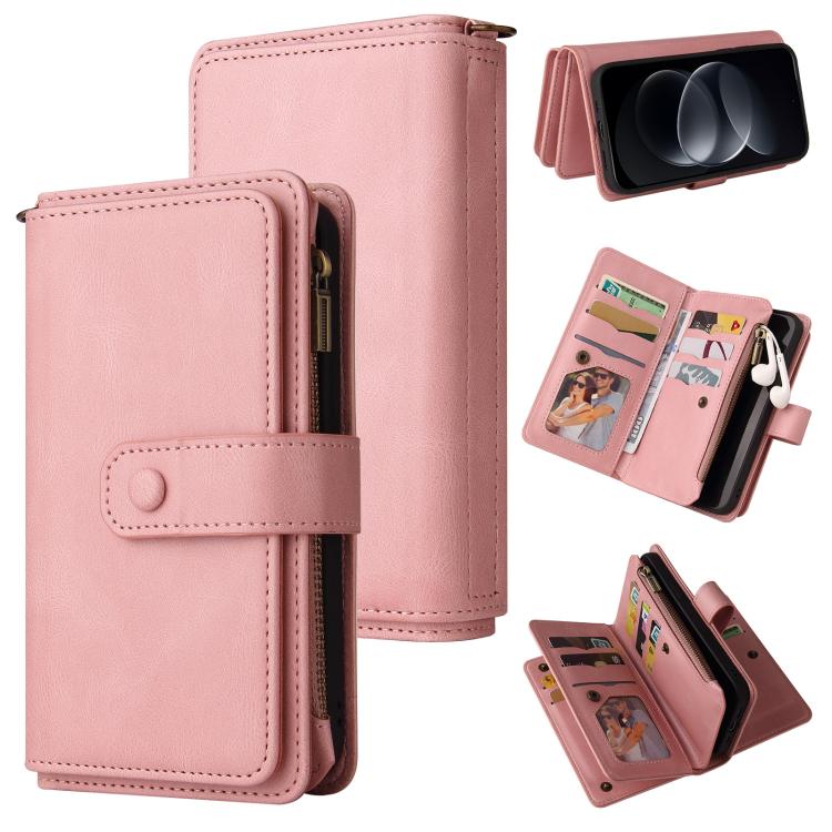Skin Feel Multi Card Slots Zipper Wallet Leather Phone Case, For Redmi Note 17 5G/4G Global 169.7mm, For Redmi 17C 5G, For Redmi Note 17 Pro+ 5G Global 163.4mm, For Redmi K100 Pro Max/Poco F9 Ultra 5G, For Redmi 17 5G / 4G Global 170mm                 ...