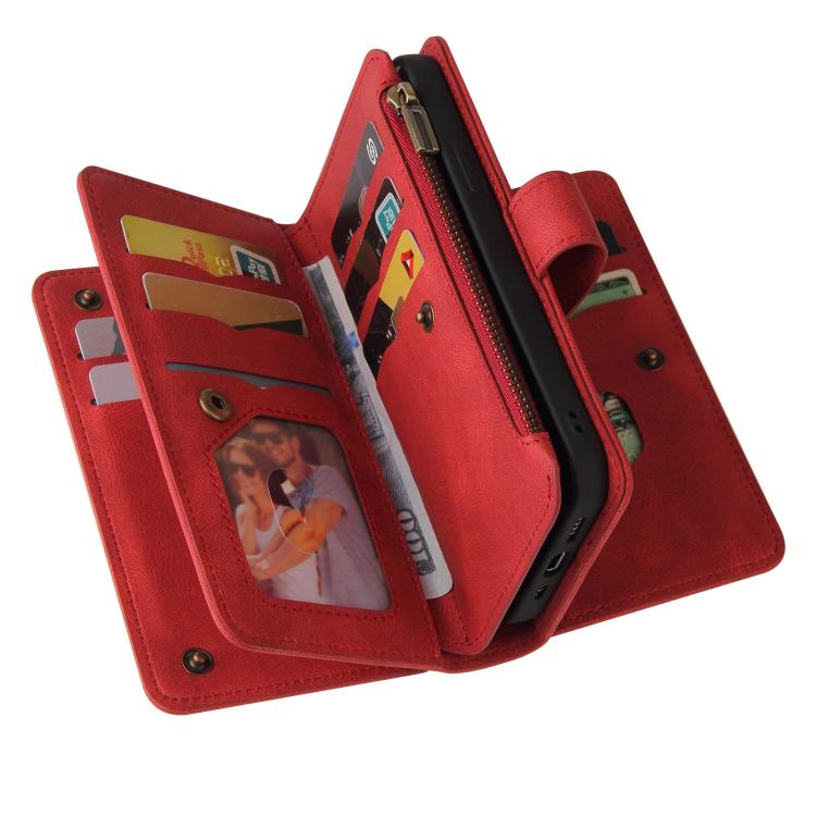 Skin Feel Multi Card Slots Zipper Wallet Leather Phone Case, For Redmi Note 17 5G/4G Global 169.7mm, For Redmi Note 17 Pro+ 5G Global 163.4mm, For Redmi 17 5G / 4G Global 170mm, For Redmi Turbo 5 Max / Poco X8 Pro Max 5G                                ...
