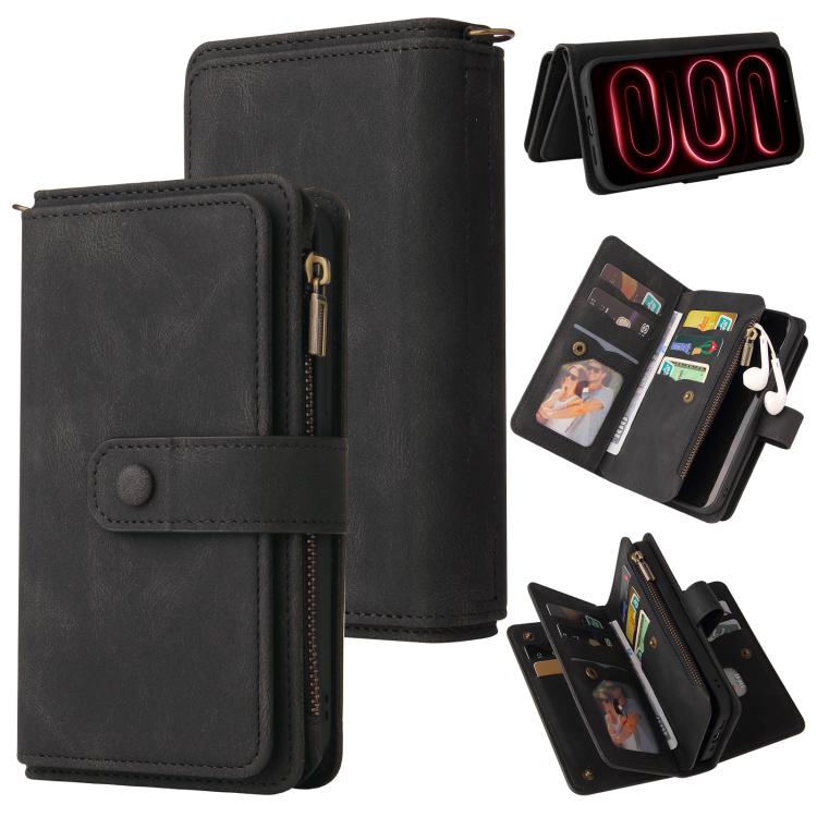 Skin Feel Multi Card Slots Zipper Wallet Leather Phone Case, For Redmi Note 17 5G/4G Global 169.7mm, For Redmi 17C 5G, For Redmi Note 17 Pro+ 5G Global 163.4mm, For Redmi K100 Pro Max/Poco F9 Ultra 5G, For Redmi 17 5G / 4G Global 170mm                 ...