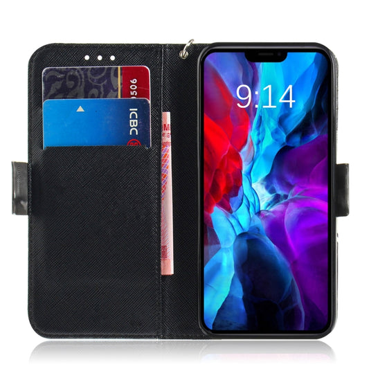 iPhone 12 mini leather case open displaying interior card storage compartments