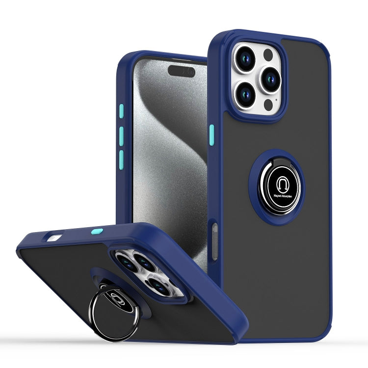 Q Shadow 1 Series TPU + PC Phone Case with Ring, For iPhone 17 Air, For iPhone 16e, For iPhone 16 Pro Max