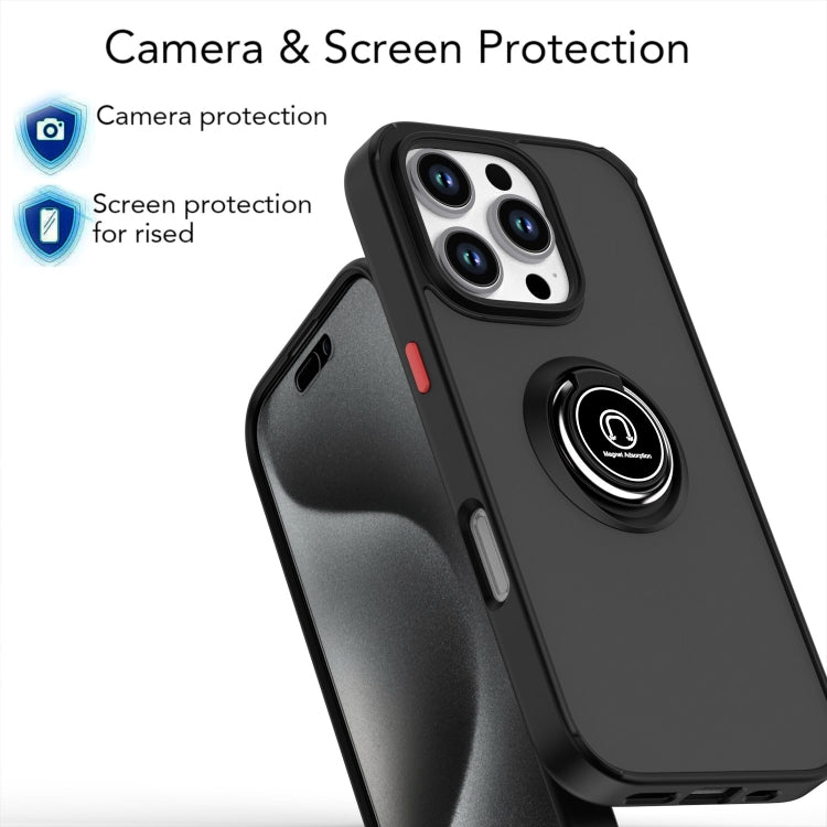 Q Shadow 1 Series TPU + PC Phone Case with Ring, For iPhone 16 Pro, For iPhone 16 Plus, For iPhone 15 Pro Max