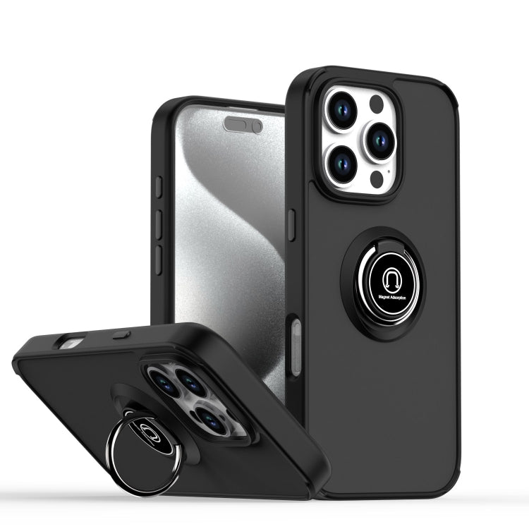 Q Shadow 1 Series TPU + PC Phone Case with Ring, For iPhone 16 Pro, For iPhone 16 Plus, For iPhone 15 Pro Max