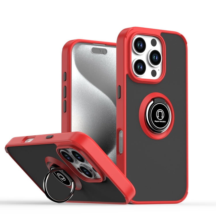 Q Shadow 1 Series TPU + PC Phone Case with Ring, For iPhone 16 Pro, For iPhone 16 Plus, For iPhone 15 Pro Max