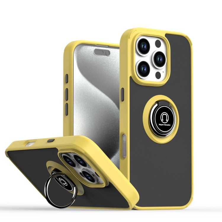 Q Shadow 1 Series TPU + PC Phone Case with Ring, For iPhone 16 Pro, For iPhone 16 Plus, For iPhone 15 Pro Max
