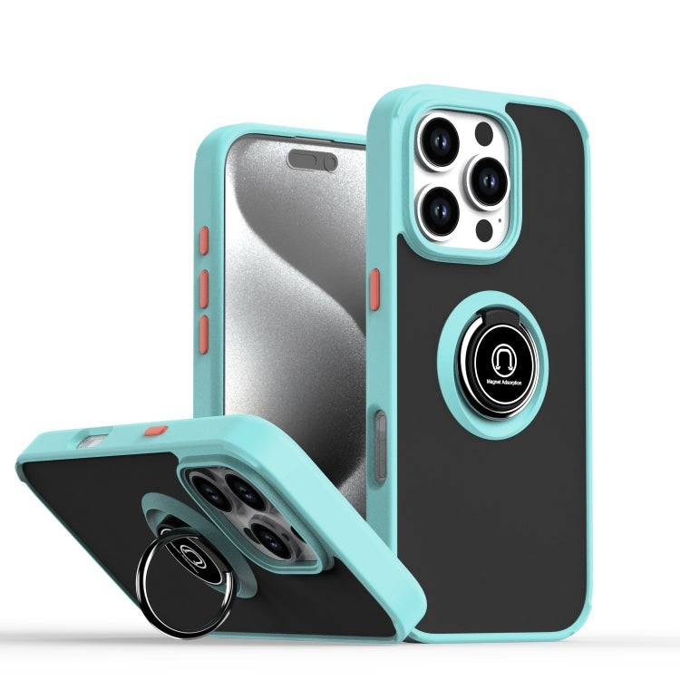 Q Shadow 1 Series TPU + PC Phone Case with Ring, For iPhone 16 Pro, For iPhone 16 Plus, For iPhone 15 Pro Max