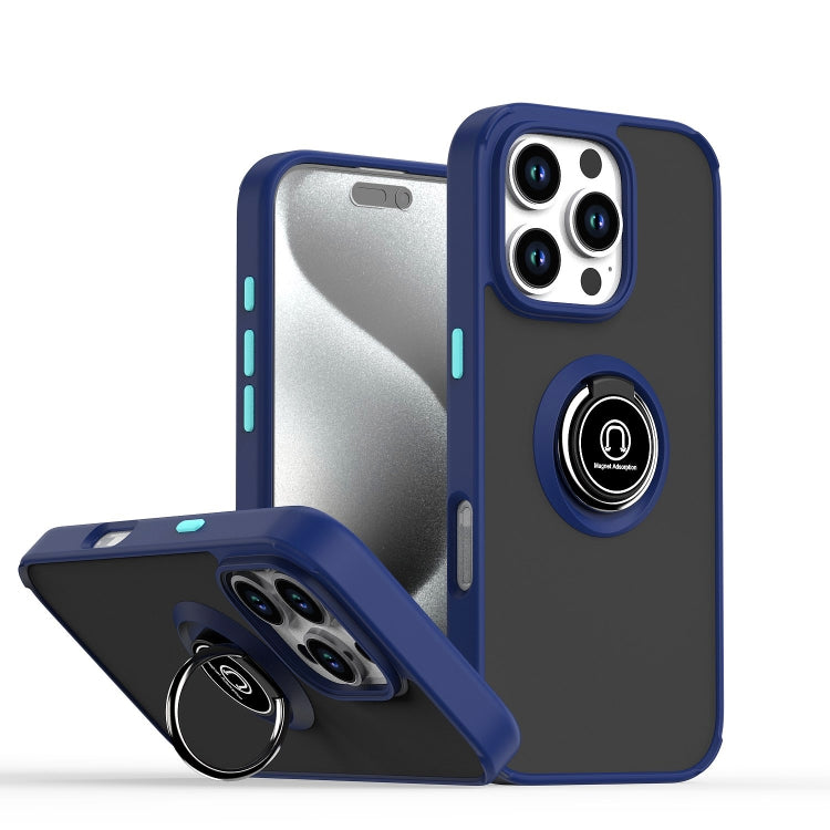 Q Shadow 1 Series TPU + PC Phone Case with Ring, For iPhone 16 Pro, For iPhone 16 Plus, For iPhone 15 Pro Max
