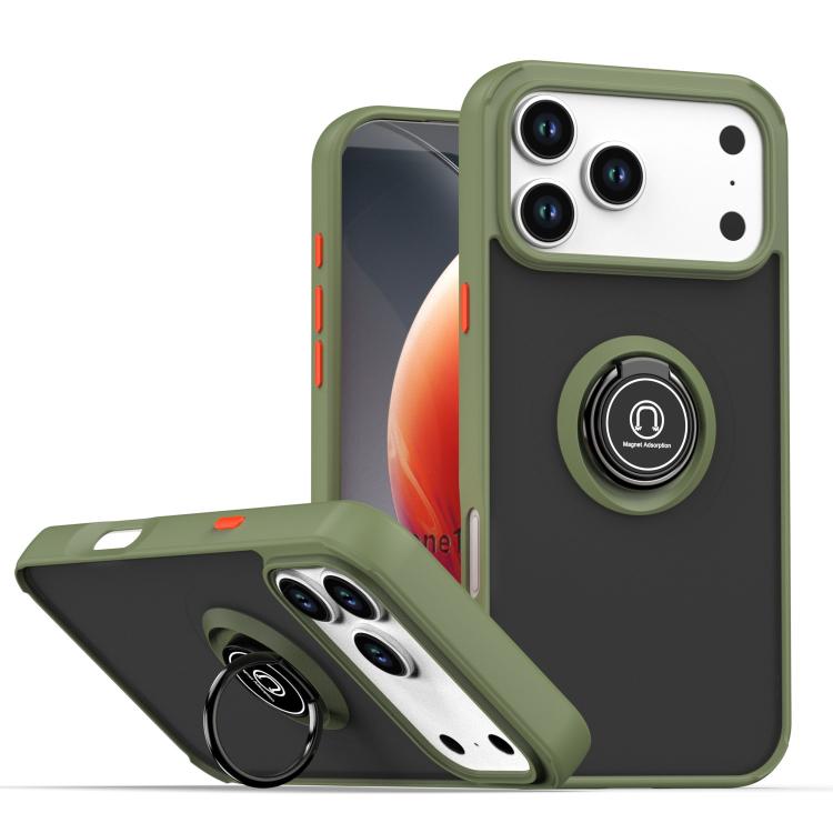 Q Shadow 1 Series TPU + PC Phone Case with Ring, For iPhone 17 Pro Max, For iPhone 17 Pro, For iPhone 17
