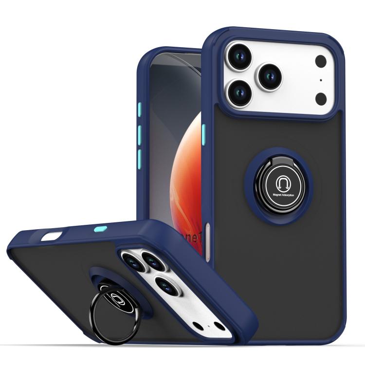Q Shadow 1 Series TPU + PC Phone Case with Ring, For iPhone 17 Pro Max, For iPhone 17 Pro, For iPhone 17