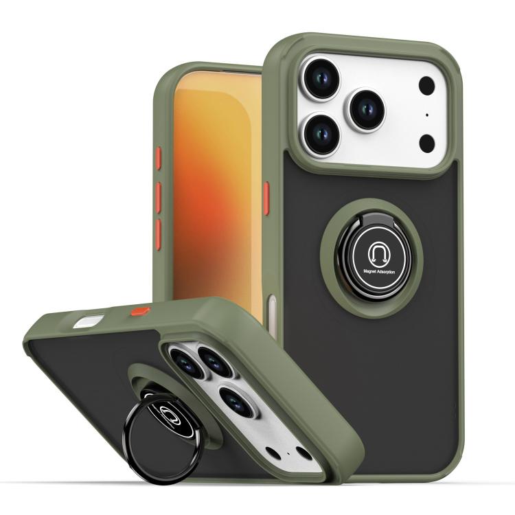 Q Shadow 1 Series TPU + PC Phone Case with Ring, For iPhone 17 Pro Max, For iPhone 17 Pro, For iPhone 17