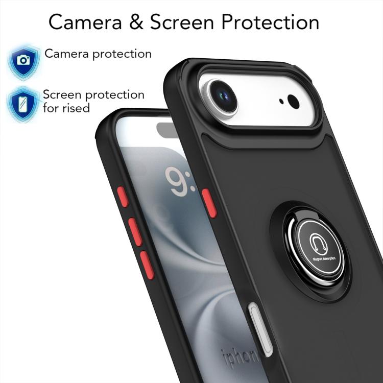 Q Shadow 1 Series TPU + PC Phone Case with Ring, For iPhone 17 Air, For iPhone 16e, For iPhone 16 Pro Max
