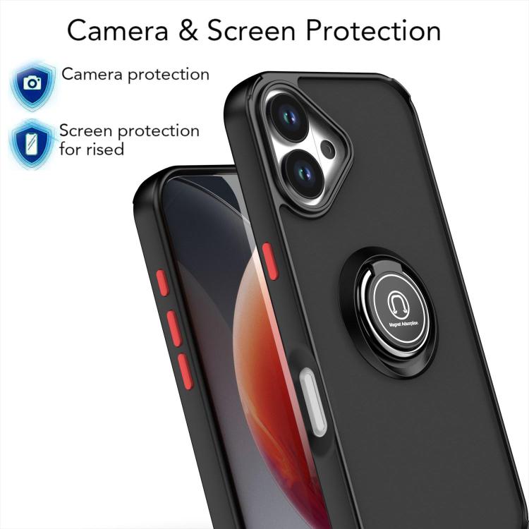 Q Shadow 1 Series TPU + PC Phone Case with Ring, For iPhone 17 Air, For iPhone 16e, For iPhone 16 Pro Max