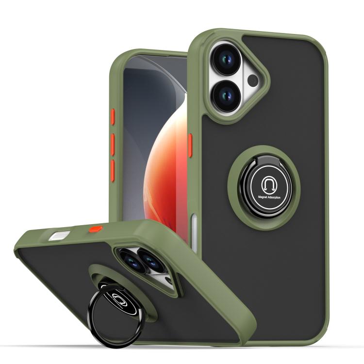Q Shadow 1 Series TPU + PC Phone Case with Ring, For iPhone 17 Pro Max, For iPhone 17 Pro, For iPhone 17