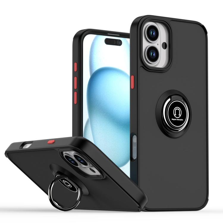 Q Shadow 1 Series TPU + PC Phone Case with Ring, For iPhone 16 Pro, For iPhone 16 Plus, For iPhone 15 Pro Max