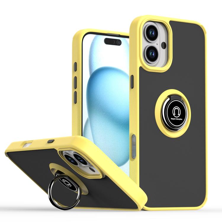 Q Shadow 1 Series TPU + PC Phone Case with Ring, For iPhone 16 Pro, For iPhone 16 Plus, For iPhone 15 Pro Max