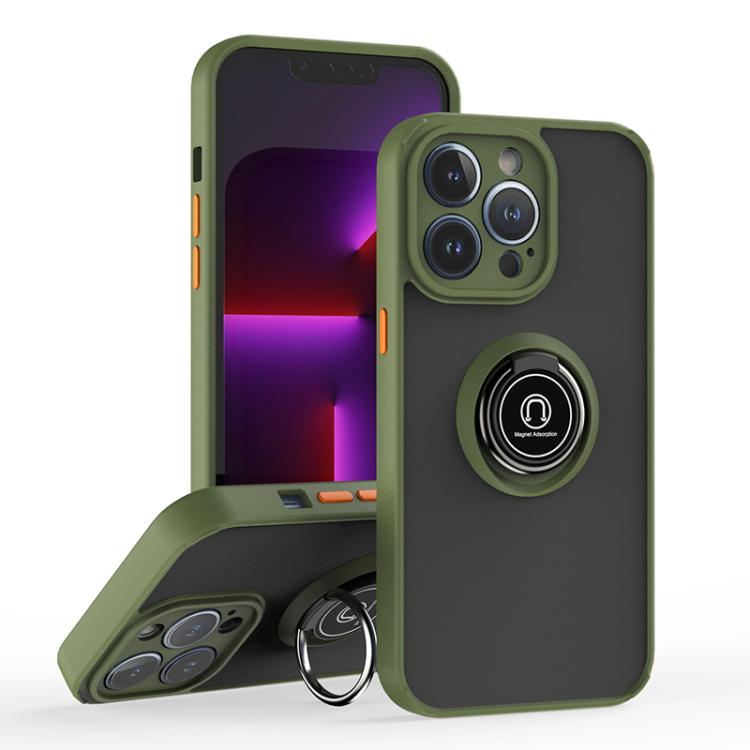 Q Shadow 1 Series TPU + PC Phone Case with Ring, For iPhone 13 Pro, For iPhone 12, For iPhone 12 Pro Max