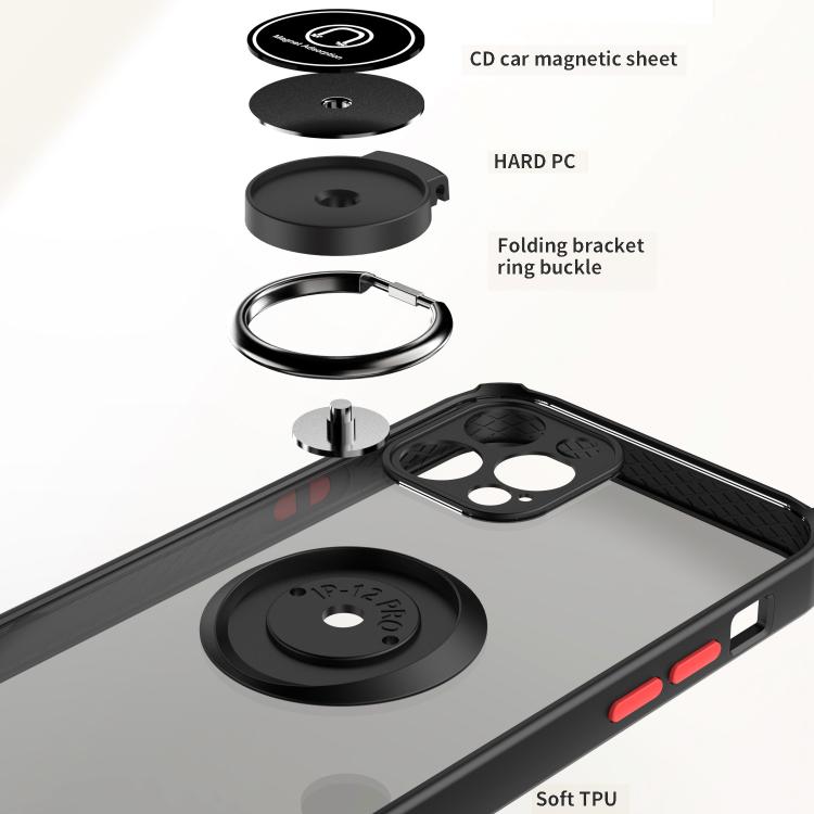Q Shadow 1 Series TPU + PC Phone Case with Ring, For iPhone 12 Pro