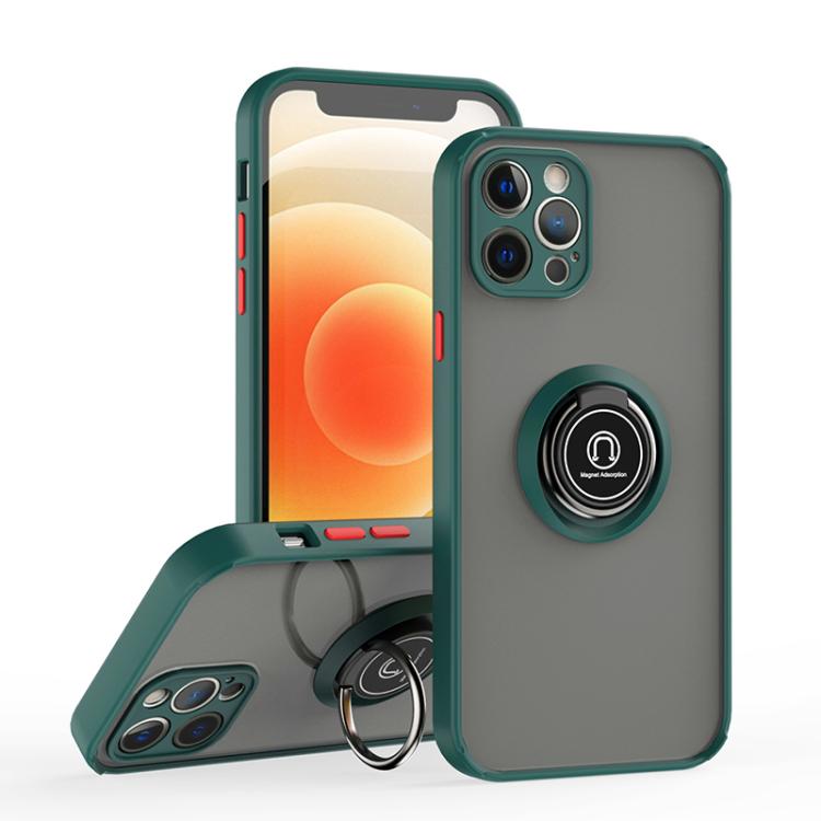 Q Shadow 1 Series TPU + PC Phone Case with Ring, For iPhone 12 Pro