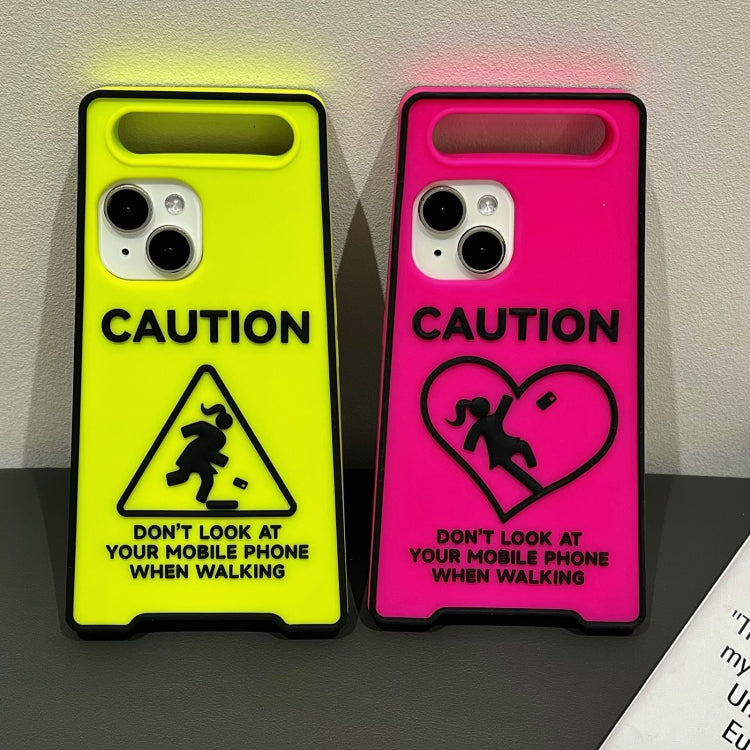 Warning Signs Noctilucent Silicone Phone Case