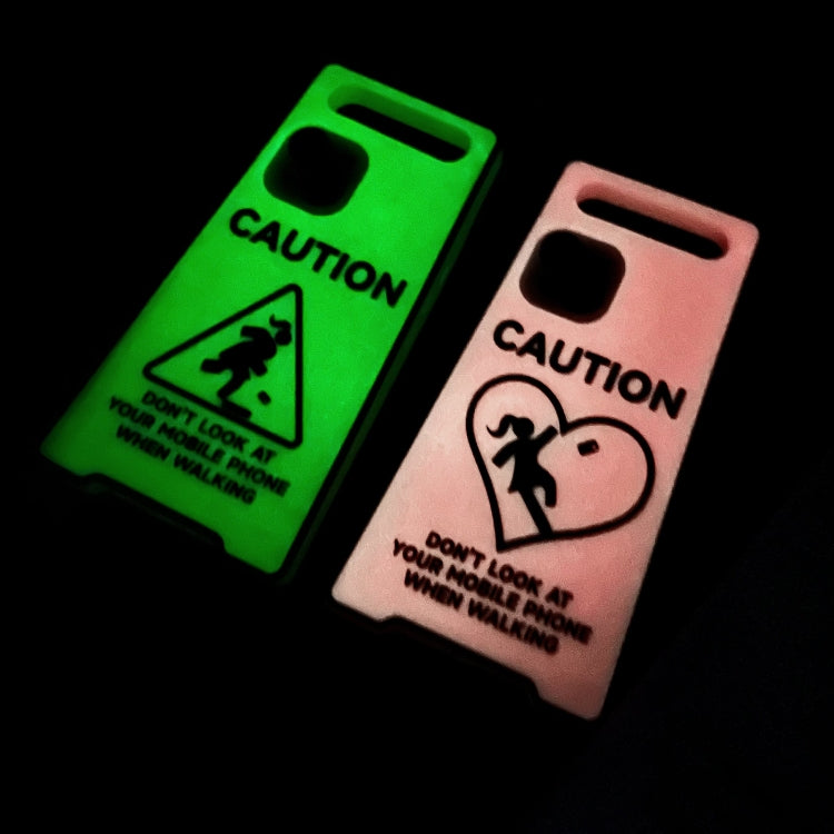Warning Signs Noctilucent Silicone Phone Case, For iPhone 11