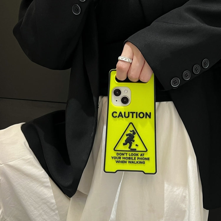 Warning Signs Noctilucent Silicone Phone Case, For iPhone 11