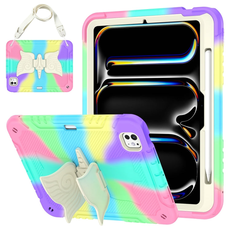 Kickstand PC Hybrid Silicone Tablet Case with Strap