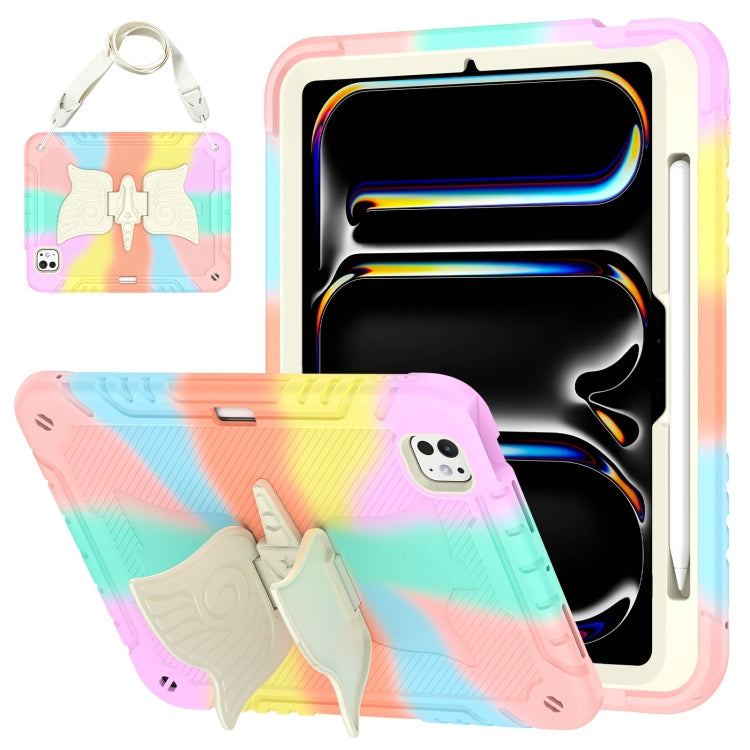 Kickstand PC Hybrid Silicone Tablet Case with Strap