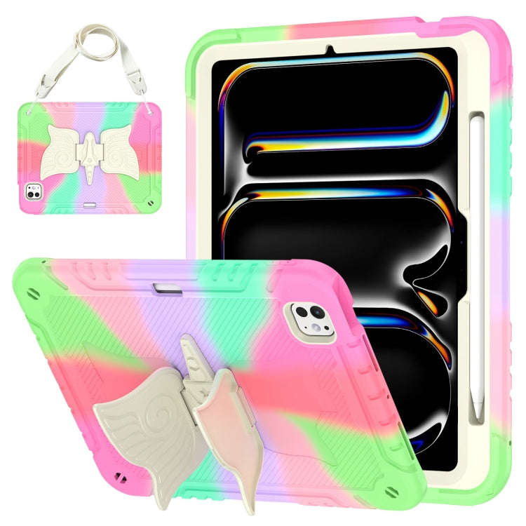 Kickstand PC Hybrid Silicone Tablet Case with Strap