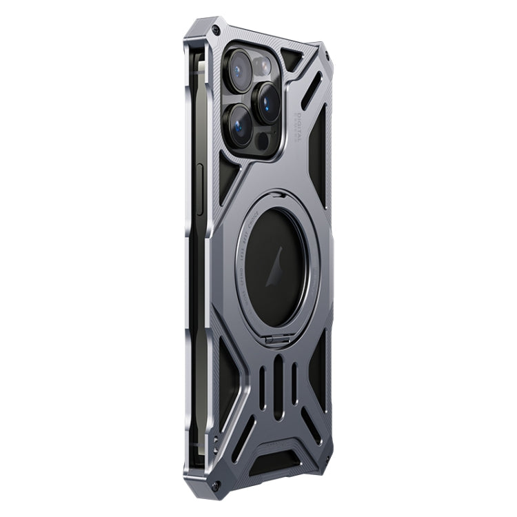 Aluminum Alloy Borderless MagSafe Rotating Holder Phone Case, For iPhone 16 Pro Max, For iPhone 16 Pro, For iPhone 16, For iPhone 15 Pro Max, For iPhone 15 Pro, For iPhone 15, For iPhone 14 / 13, For iPhone 14 Pro / 13 Pro                              ...