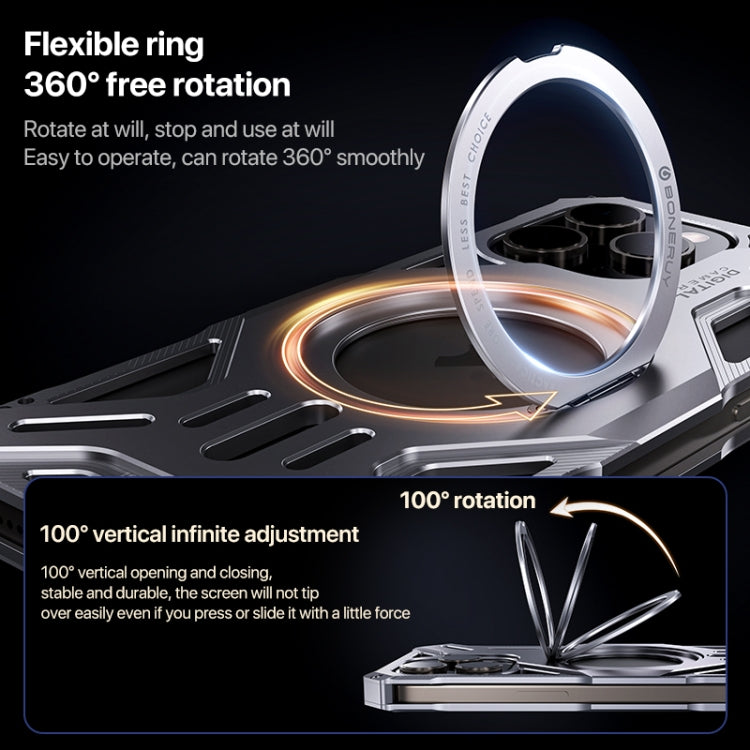 Aluminum Alloy Borderless MagSafe Rotating Holder Phone Case, For iPhone 16 Pro Max, For iPhone 16 Pro, For iPhone 16, For iPhone 15 Pro Max, For iPhone 15 Pro, For iPhone 15, For iPhone 14 / 13, For iPhone 14 Pro / 13 Pro                              ...