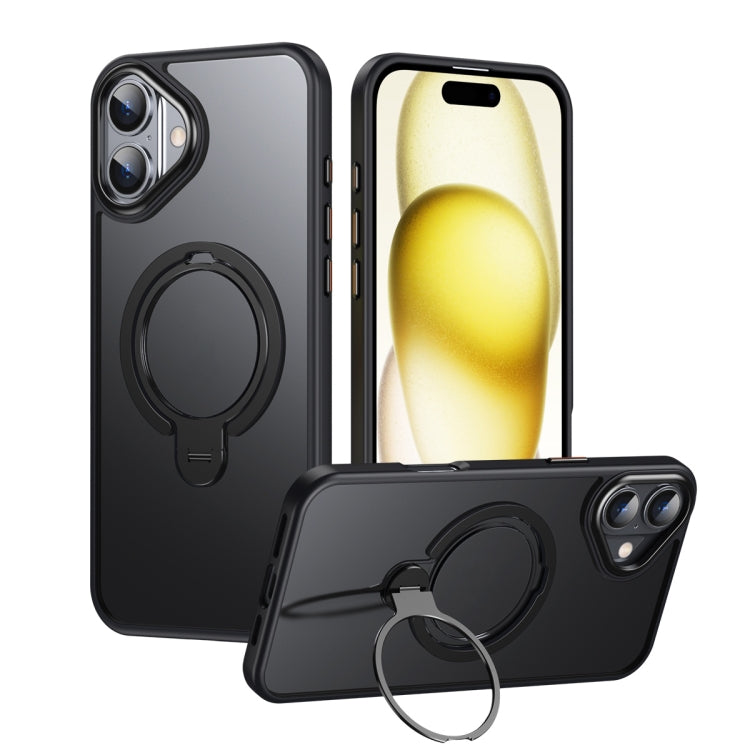 Double Ring MagSafe Magnetic Holder Phone Case, For iPhone 17e / 16e, For iPhone 16 Pro Max, For iPhone 16 Pro, For iPhone 16 Plus, For iPhone 16