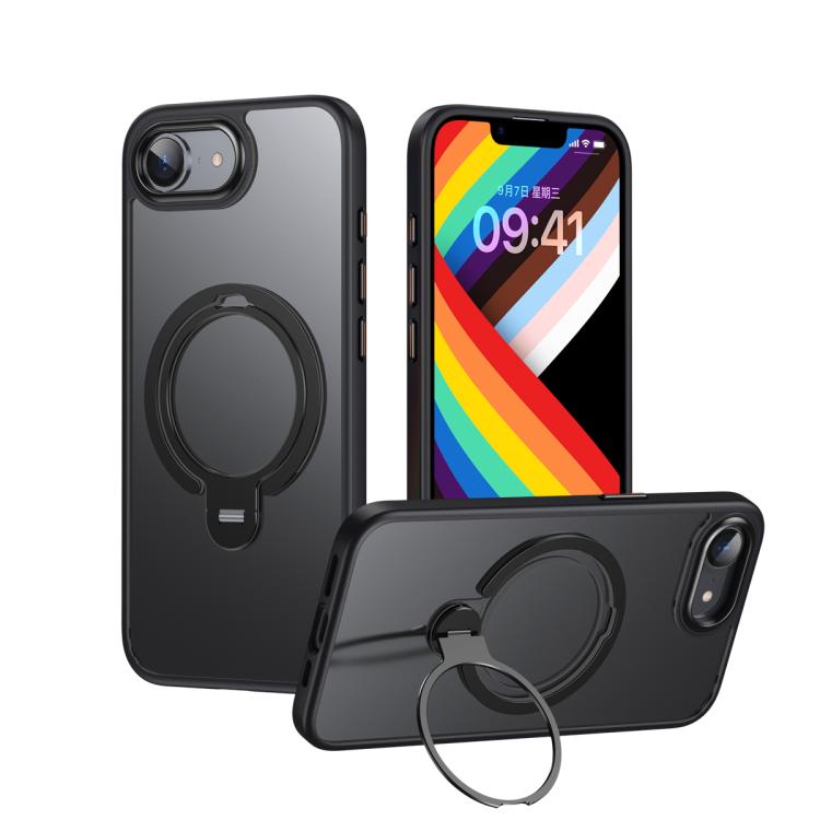 Double Ring MagSafe Magnetic Holder Phone Case, For iPhone 17e / 16e, For iPhone 16 Pro Max, For iPhone 16 Pro, For iPhone 16 Plus, For iPhone 16