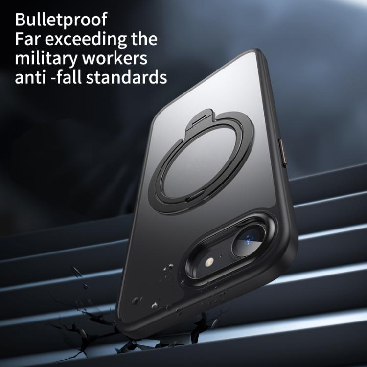 Double Ring MagSafe Magnetic Holder Phone Case, For iPhone 17e / 16e, For iPhone 16 Pro Max, For iPhone 16 Pro, For iPhone 16 Plus, For iPhone 16