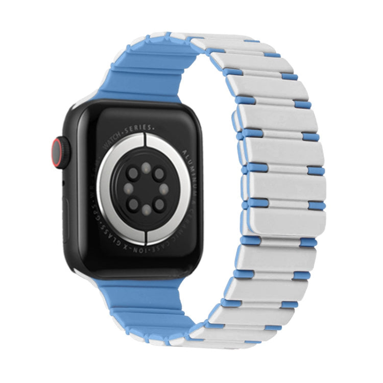 Two-color Magnetic Silicone Watch Band, For Apple Watch Ultra 2 49mm, For Apple Watch Series 9 45mm